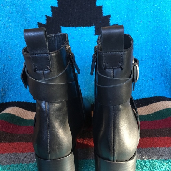 FLASH SALE! Jigsaw black leather buckle boots - Picture 4 of 8